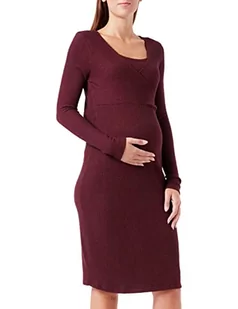 Noppies Maternity damska sukienka z długim rękawem Redan, Tawny Port-P281, XL - Sukienki ciążowe - miniaturka - grafika 1
