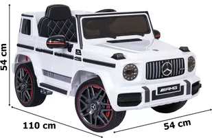 Samochód elektryczny dla dzieci MERCEDES AMG G63 biały - Tory, garaże, parkingi - miniaturka - grafika 2