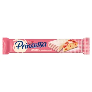 Princessa Wafel przekładany kremem o smaku ciasta z truskawkami 40 g - Batoniki - miniaturka - grafika 1