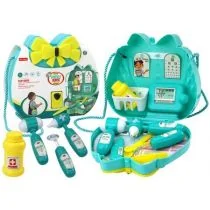 Zestaw lekarski w torebce turkusowy Leantoys - Zabawy w naśladowanie dorosłych - miniaturka - grafika 1