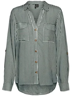 Vero Moda Bluzka w kolorze biało-czarnym - Bluzki damskie - miniaturka - grafika 1