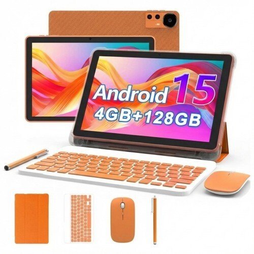 Tablet ExtraLink Extralink CP31 4GB RAM+128GB Orange Android 15, 2Mpx+8Mpx, 6000mAh, 1280x800px, klawiatura, mysz, rysik