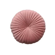 Poduszki dekoracyjne - Poduszka okrągła welurowa Tony Bistro różowa śr. 40 cm Inspire - miniaturka - grafika 1