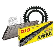 Części motocyklowe - Zestaw łańcuchów DID stal 530VX3 / 98 nitowy zamek do Honda CB Four 500 ccm rok prod. 1971-1977 - miniaturka - grafika 1