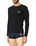 Koszulki męskie - Emporio Armani Emoji X-Mas Cotton t-shirt męski, czarny, L - miniaturka - grafika 1