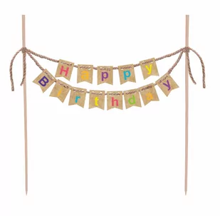 Dekoracja tortu Happy Birthday - Kraft Balloons - Dekoracje i nakrycia stołu na imprezę - miniaturka - grafika 1