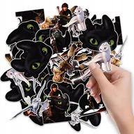 Szkolne artykuły papiernicze - NAKLEJKI ETYKIETY NA ZESZYT NALEPKA Z POSTACIAMI SMOK WZORY 6 SZT - miniaturka - grafika 1