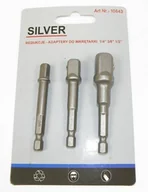 Śrubokręty - SILVER KOMPLET ADAPTERÓW / UCHWYTÓW DO NASADEK 8szt. 1/2-3/8-1/4" - miniaturka - grafika 1