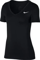 Koszulki i topy damskie - Nike Damska koszulka W NK SS VCTY, czarna (Black/White/010), 2XL - miniaturka - grafika 1