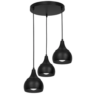 Luminex Aktan 3376 Lampa wisząca zwis 3x60W E27 czarny - Lampy sufitowe - miniaturka - grafika 1