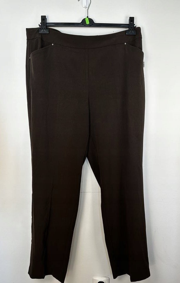 Spodnie Materiałowe Brązowe Rozmiar 5XL (16W) * Dressbarn*