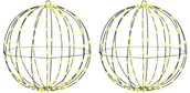 Ozdoby bożonarodzeniowe - vidaXL Piłka z 320 diodami LED 2 pcs Ciepła biel 50 cm Metal - miniaturka - grafika 1