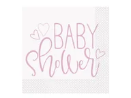 Dekoracje i nakrycia stołu na imprezę - Serwetki na baby shower dla dziewczynki - 33 cm - 16 szt. - miniaturka - grafika 1