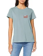 Koszulki i topy damskie - Lee Damska koszulka Crew Neck Tee, Faded Blue, S - miniaturka - grafika 1