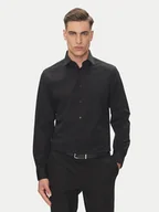 Koszule męskie - Calvin Klein Koszula Essential LV019EU001 Czarny Regular Fit - miniaturka - grafika 1