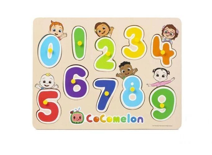 Drewniane układanki - cyferki - różne wzory