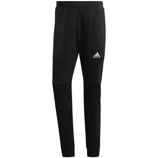 Spodnie męskie adidas Essentials BrandLove French Terry czarne HK0384 M - Dresy męskie - miniaturka - grafika 1