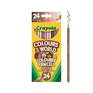 Crayola: Kolory Świata, Zestaw kredek w odcieniach skóry - 24 szt. - Szkolne artykuły papiernicze - miniaturka - grafika 1