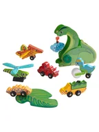 Pociągi dla dzieci - KidKraft 9-częściowy zestaw "Adventure Tracks™" - 3+ - miniaturka - grafika 1