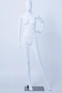 Manekin DF6-B Egghead New Female Feminine Chic Modern Eurohandisplay piękny abstrakcyjny biały błyszczący lakierowany - Manekiny wystawowe - miniaturka - grafika 1