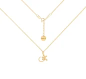 Naszyjniki - Pozłacany choker pancerka z jaszczurką - miniaturka - grafika 1