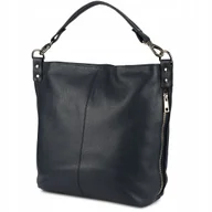 Torebki damskie - Torebka damska skórzana elegancka duża klasyczna na ramię A4 bordo włoska - miniaturka - grafika 1