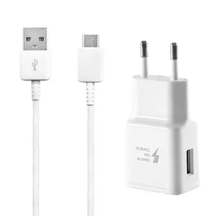 ŁADOWARKA SIECIOWA SAMSUNG USB 2A EP-TA200 + KABEL USB TYP-C BIAŁY 1M - Ładowarki do telefonów - miniaturka - grafika 1