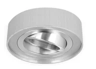 Lampy sufitowe - Lampa sufitowa liniowa LED ROLLO MIDI reflektor wpuszczany światło podtynkowe reflektor obrotowy 45° z gniazdem GU10 230V okrągły srebrny wykonany z aluminium - miniaturka - grafika 1