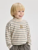 Bluzki dla niemowląt - Reserved - Longsleeve ze stójką - beżowy - miniaturka - grafika 1