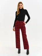 Spodnie damskie - Spodnie damskie czerwone - SSP4350CE spodnie długie - TOP SECRET - Odzieżowy sklep internetowy TOP SECRET - miniaturka - grafika 1