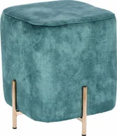 Pufy i podnóżki - Elior Niebieska pufa glamour welwetowa - Alena - miniaturka - grafika 1