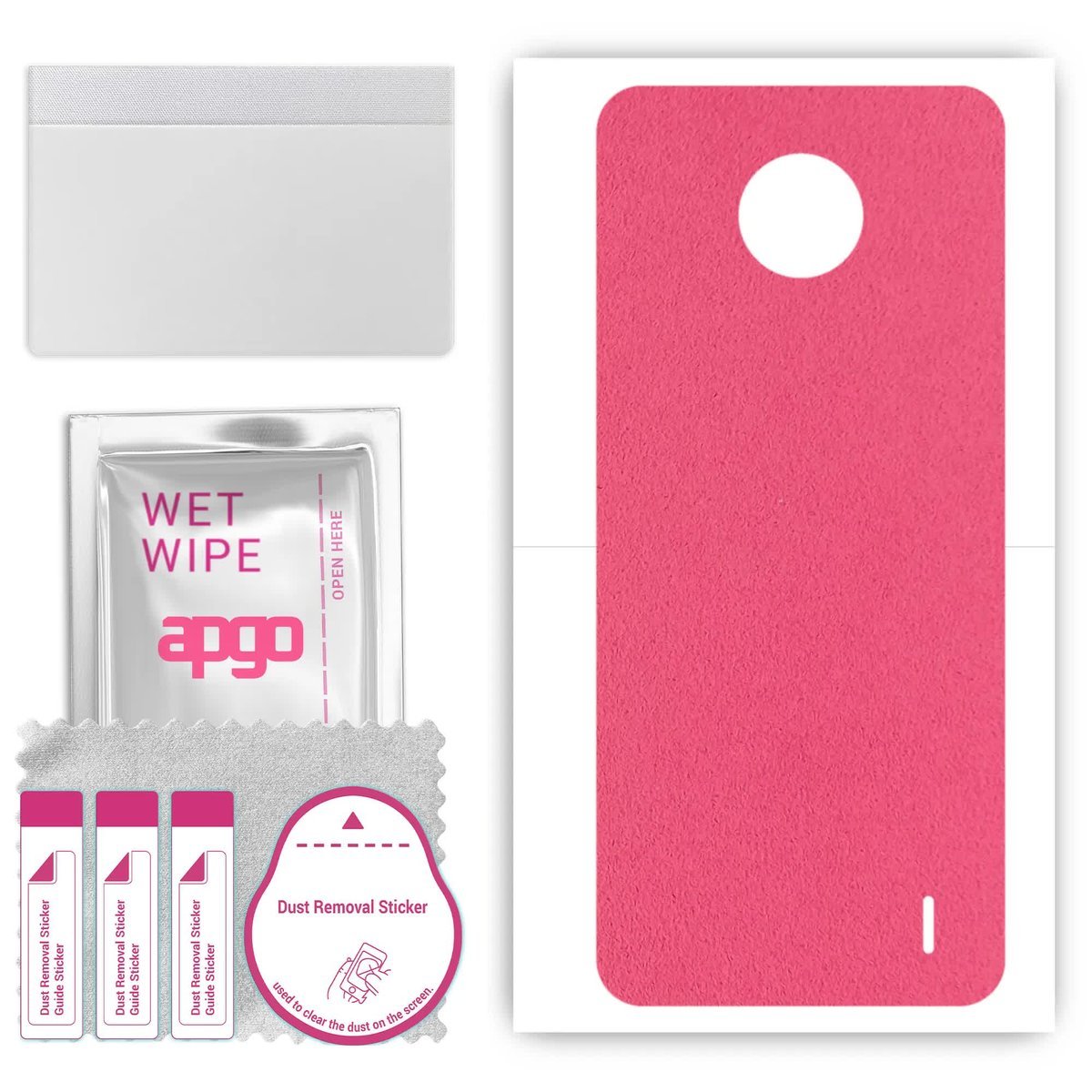 Folia naklejka skórka strukturalna na TYŁ Zamsz do Nokia C20 - Zamsz Różowy - apgo SKINS