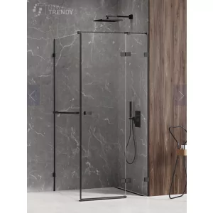 New Trendy EXK-2555 KABINA AVEXA BLACK PROSTOKĄTNA L 110x90x200 CZYSTE 6mm ACTIVE SHIELD - Kabiny prysznicowe - miniaturka - grafika 1