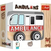 Samochody i pojazdy dla dzieci - Trefl Drewniane autko Ambulance - miniaturka - grafika 1
