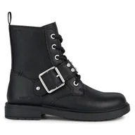Buty dla dziewczynek - Botki Geox Jr Eclair J369QD 000BU C9999 D Czarny - miniaturka - grafika 1