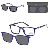 Okulary przeciwsłoneczne - 2w1 - Plusy +2.50 okulary do czytania + nakładka przeciwsłoneczna z polaryzacją CLIP-MRC-3B - miniaturka - grafika 1