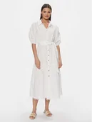 Sukienki - Fracomina Sukienka koszulowa FR24SD2023W68201 Biały Regular Fit - miniaturka - grafika 1