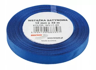 Brewis Wstążka dekoracyjna satynowa 12mmx32m ciemnoniebieska 40 - Pasmanteria - miniaturka - grafika 1