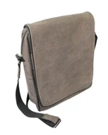 Torby męskie - Skórzana Torba Na Ramię Pionowa GRETOS (PL) Listonoszka Z Klapką CZEKOLADOWA ZAMSZOWA 37 x 30 x 7 [cm] - miniaturka - grafika 1