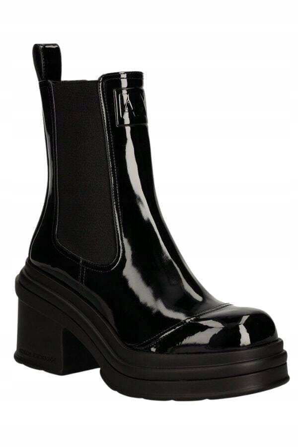 Botki damskie Armani Exchange XDN035 XV879 czarny - Shoes: 39