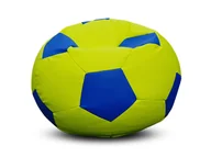 Fotele i pufy dla dzieci - Pufa piłka XL worek limonkowo-fioletowa - miniaturka - grafika 1