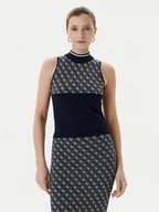 Swetry damskie - Guess Sweter W3YR26 Z37K0 Granatowy Regular Fit - miniaturka - grafika 1