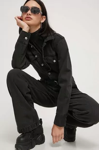 Abercrombie & Fitch kombinezon jeansowy kolor czarny - Kombinezony - miniaturka - grafika 1