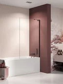 Parawany nawannowe - Parawan wannowy kolor czarny mat 80x150 P-0200-WL Nesta Black New Trendy - miniaturka - grafika 1