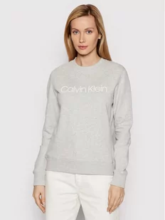 Calvin Klein Bluza Ls Core Logo K20K202157 Szary Regular Fit - Bluzy damskie - miniaturka - grafika 1