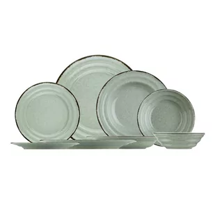 24-częściowy zestaw zielonych porcelanowych naczyń Kütahya Porselen Basis - Serwisy obiadowe - miniaturka - grafika 1