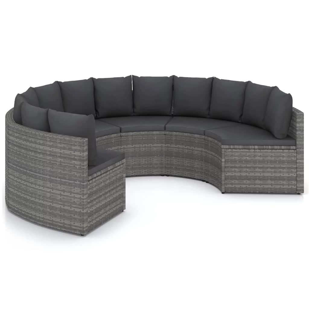 VidaXL Lumarko  6-częściowa sofa do ogrodu, z poduszkami, polirattan, szara 3064895 VidaXL