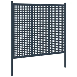 vidaXL Lumarko Brama ogrodzeniowa, antracytowa, 177 x 200 cm, stalowa 146406 - Akcesoria do ogrodzeń - miniaturka - grafika 1