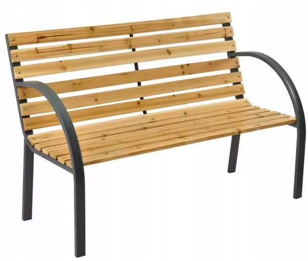 Ambiance ŁAWKA OGRODOWA DREWNIANA METALOWA