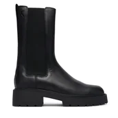 Botki damskie - Sztyblety Calvin Klein Chunky High Chelsea YW0YW01909 Czarny - miniaturka - grafika 1